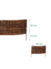 relaxdays 4 x Beeteinfassung in Braun - (B)60 x (H)30 cm