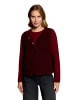 BETTY & CO Plüschweste mit Knöpfen in Fall Burgundy