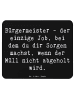 Mr. & Mrs. Panda Mauspad Laptop Spruch Bürgermeister Job mit Spruch in Schwarz