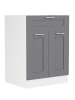 VCM  Küchenschrank 60 cm Unterschrank Schublade Colura in Weiß / Anthrazit