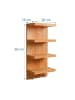 relaxdays Wandregal in Natur - (B)28 x (H)60 x (T)16 cm