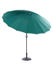 Beliani Marktschirm BAIA in Grün/Schwarz - (W) 255 x (H) 235 x (L) 255 cm