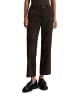 Marc O'Polo Lederhose regular cropped in dark coffee