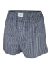 Tom Tailor Webboxershorts 2er Pack in grau blau kariert / fein kariert