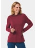 GOLDNER Stehkragenshirt mit Langarm in dunkelrot