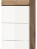 Inn.Furn Badmöbel-Set weiß Hochglanz, Eiche 4-teilig 200 cm mit viel Stauraum