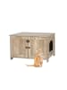 relaxdays Katzenschrank in Braun - (B)78,5 x (H)46 x (T)44,5 cm