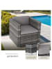 tectake Rattansessel  Lignano 70 x 69 x 65cm, grau