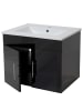 MCW Waschbecken + Unterschrank D16, Schwarz