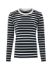Marie Lund Langarmshirt in marine weiß