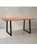 KADIMA DESIGN Esstisch Massivholz Industrial-Look, Naturkante