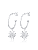 Elli Ohrringe 925 Sterling Silber Edelweiss, Trachtenschmuck in Silber