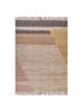 Beliani Kurzflor SAMLAR in Braun/Gelb - (W) 140 x (H) 140 x (L) 200 cm