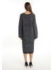 faina Damen Strickkleid in Schwarz Melange Silber