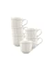 Villeroy & Boch 6er Set Espressotassen Manoir in Weiß 80 ml in weiß