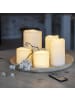 STAR Trading LED Stumpenkerzen Paul mit Fernbedienung, outdoor, naturweiß, 5er Se