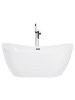 Beliani Freistehende Badewannen ANTIGUA in Weiß/Silber - (W) 77 x (H) 72 x (L) 170 cm