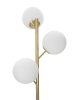 Mauro Ferretti Goldene Stehlampe aus Metall mit 3 weißen Glaskugeln, Ø 36 x 160 cm