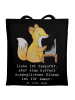 Mr. & Mrs. Panda Schultertasche Buchhalter Weisheit mit Spruch in Schwarz