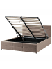 Beliani 3-tlg Doppelbett MASSOGNES in Beige/Schwarz
