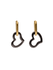 myMo Women Pair Of Earrings in Gold Black