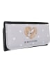 Mr. & Mrs. Panda Brieftasche Otter Herz mit Spruch in Grau Pastell