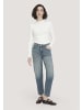 Hessnatur Rib Longsleeve Slim in naturweiss