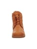 Esgano Damenschnürrstiefel warm flach Da.-Stiefelette in  Braun