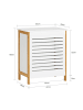 SoBuy Wäschekorb in Reinweiß - (W) 30 x (H) 60 x (L) 50 cm