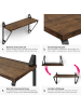 tectake 2er Set Wandregal Irvine 60 x 20 x 33,5 cm, Industrial Holz dunkel, rustikal