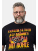 Men Plus Kurzarm T-Shirt in schwarz
