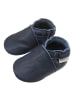 Bemesu Baby-Leder-Laufschuhe, komfortabel mit rutschfester Sohle - Dunkelblau