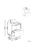 Beliani Nachttisch MIMILI in Weiß/Braun - (W) 40 x (H) 56 x (L) 30 cm