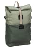SANDQVIST Rucksack / Backpack Ilon Rolltop Backpack in Multi Dew Green/Night Grey