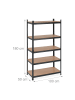 relaxdays Schwerlastregal in Schwarz - (B)100 x (H)180 x (T)50 cm