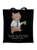 Mr. & Mrs. Panda Tragetasche Beamter Herz mit Spruch in Schwarz