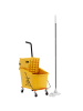 HOMCOM Putzwagen-55L x 37B x 65H cm-Gelb