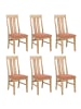 MCW 6er-Set Esszimmerstuhl M58, Helles Gestell, terrakotta