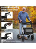 COSTWAY Rollator mit Luftbereifung in Silber