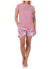 NORMANN Kurzarm Schlafanzug Shorty Pyjama Streifen 125 205 836 in rot