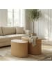 home24 Beistelltisch Elipse oval 2er-Set in Esche Hell