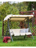 Beliani Gartenschaukel GARBO in Beige - (W) 185 x (H) 184 x (L) 112 cm
