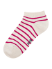 H.I.S Sneakersocken in ecru rot geringelt, ecru marine geringelt