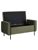 Beliani Bettbank LEWES in Grün/Schwarz - (W) 114 x (H) 55 x (L) 50 cm