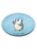 Mr. & Mrs. Panda Rund Magnet Pinguin Duschen ohne Spruch in Eisblau