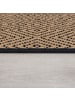 KADIMA DESIGN Geometrischer Jute-Teppich mit Naturkautschuk, hochdicht in Braun-Schwarz