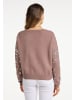 faina Damen Strickpullover in Taupe Silber