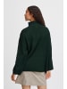 b.young Troyer BYONEMA RIB JUMPER - 20813877  Langer Strickpullover mit Troyerkragen in Grün