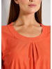 MADELEINE Leichtes Kurzarm-Shirt mit Rundhalsausschnitt in blutorange