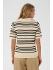 SAINT TROPEZ Strickpullover PilaSZ Gerade Passform in Brown Rice Ether Multi Stripe